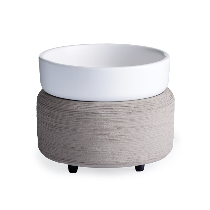 Ceramic Candle Dish & Warmer 2 in 1 | GRAY TEXTURE