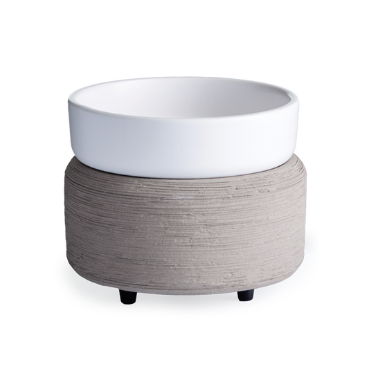 Ceramic Candle Dish & Warmer 2 in 1 | GRAY TEXTURE