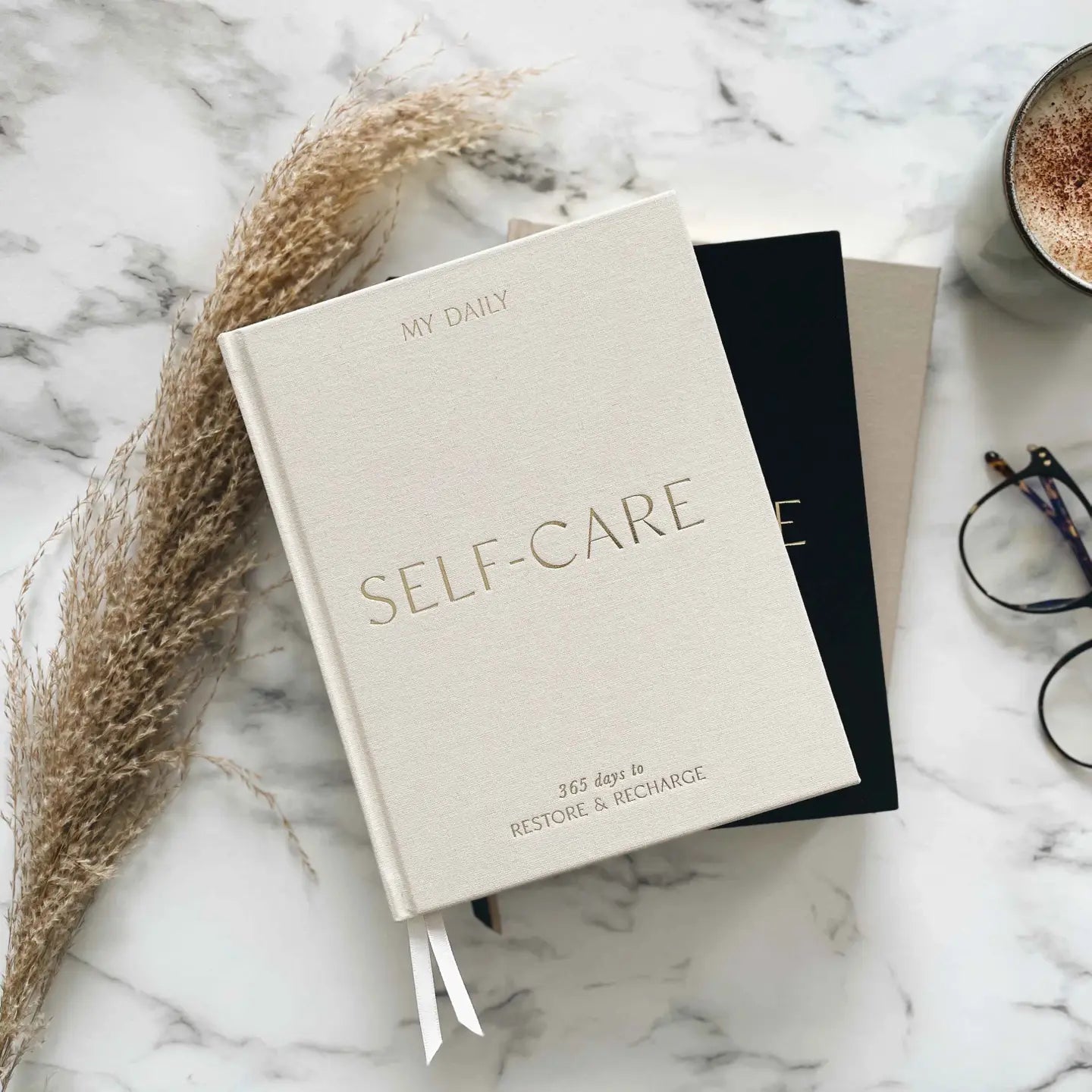 My Daily Self-Care (Almond) Reflection and Gratitude Journal & Pen gift set