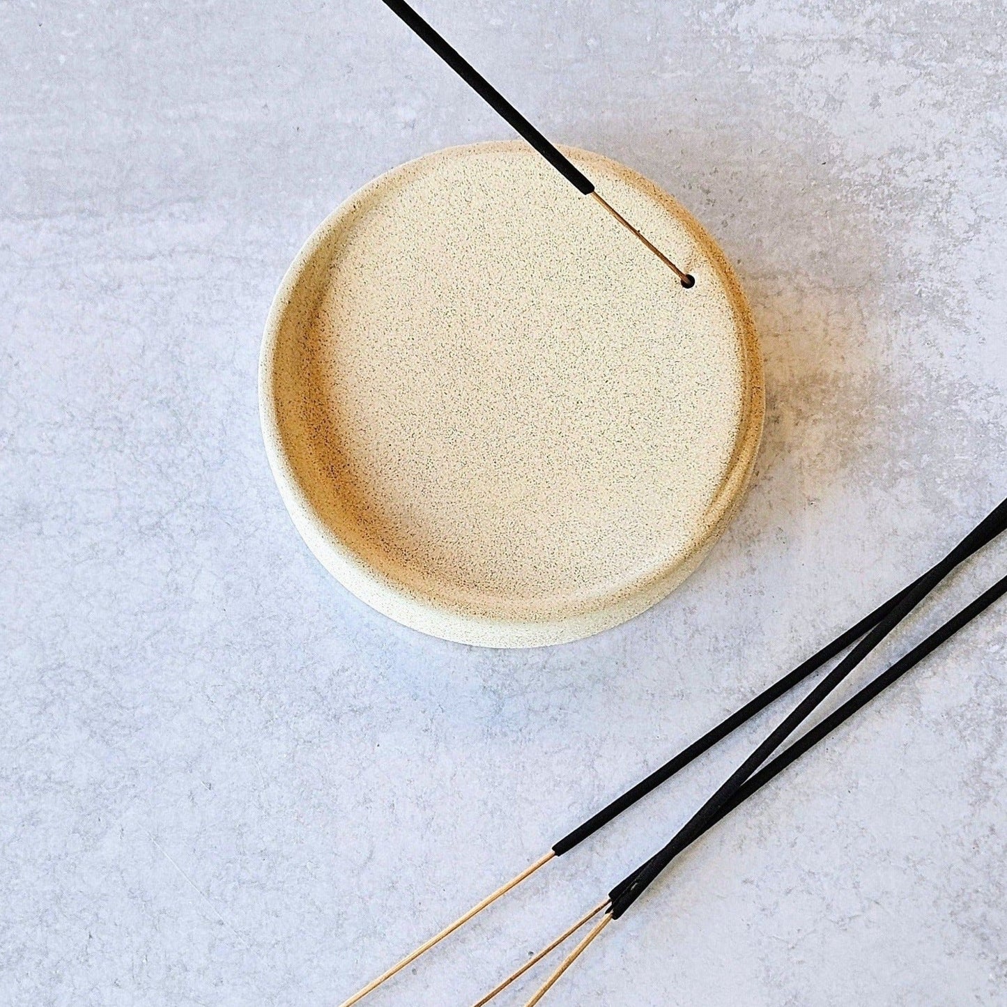 Ceramic incense ash catcher | Matte Sand